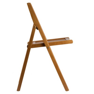 Teak Mid-Century Modern Armless Folding Side Chairs Set