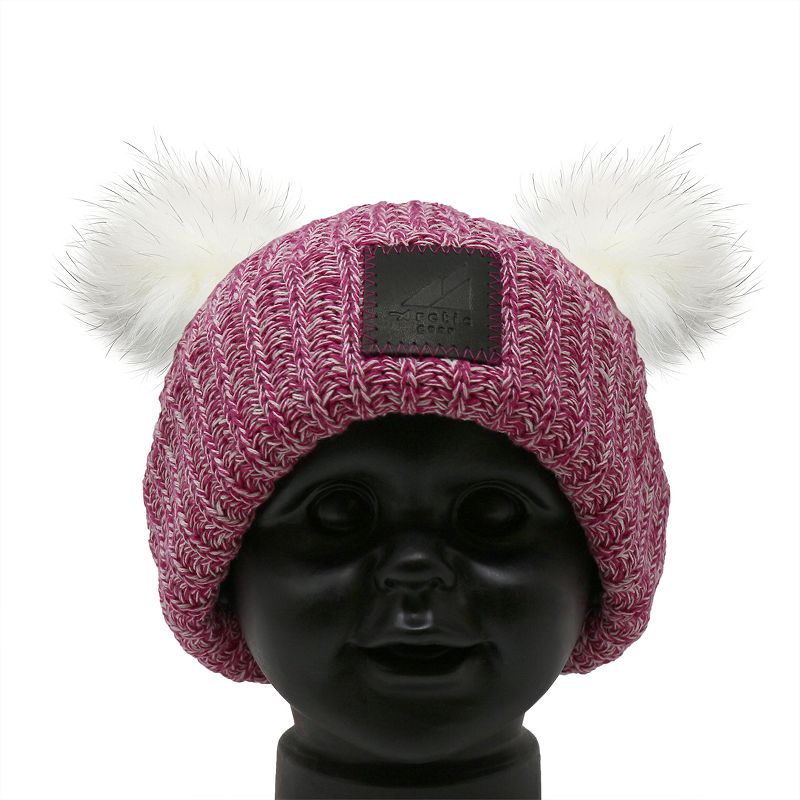 Arctic Gear Infant Cotton Cuff Hat with Double Poms, 3 of 6