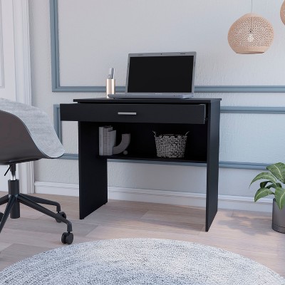 NicBex Home Office Desk 19.6" L Modern Writing Desk with Large Drawer, Open Shelf and Wooden Desktop for Office, Study, Living Room