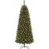 GustoWave 6FT Pre-Lit Pencil Christmas Tree,Artificial Slim Christmas Tree with LED Light,Realistic Xmas Tree Holiday Party Decoration - 2 of 4