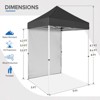 EAGLE PEAK 5x5ft Easy Setup Pop Up Canopy Tent with One Wall - 3 of 4