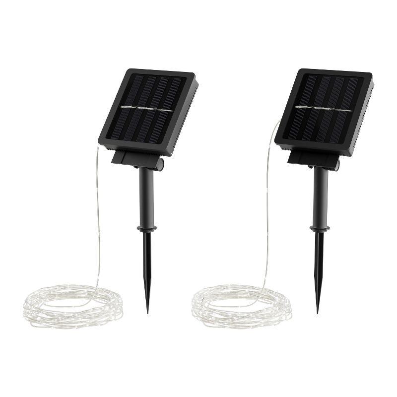Outdoor Starry Solar String Lights- Solar Powered Cool White Fairy 200 LED Lights with 8 Lighting Modes for Patio, Backyard, Events by Nature Spring, 5 of 8