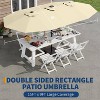 GustoWave Double-Sided 15FT x 9FT Outdoor Patio Umbrella for Pool, Deck - 3 of 4