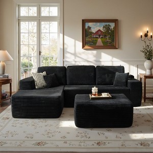 XIZZI Modular Sectional Sofa Couch, L/U-Shape Upholstered Couch, Modern Minimalist Couches for Living Room, Free Combination Deep Seat Corner Couch - 1 of 4
