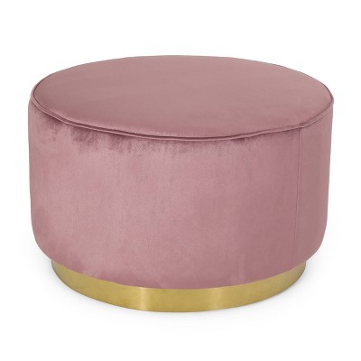 Croton Modern Glam Velvet Swivel Ottoman - Christopher Knight Home