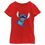Girl's Lilo & Stitch Black Glasses Stitch T-Shirt