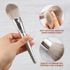 Unique Bargains Foundation Powder Concealers Eye Shadows Makeup Brushes and Storage Case Gray 14 Pcs - 4 of 4