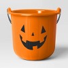 Orange Pumpkin Stackable Halloween Trick or Treat Pail - Hyde and EEK! Boutique™: Jack-o'-Lantern Design, No Assembly Required - 3 of 4