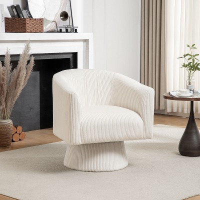 SEYNAR Mid Century Modern Velvet 360 Degree Swivel Accent Chair