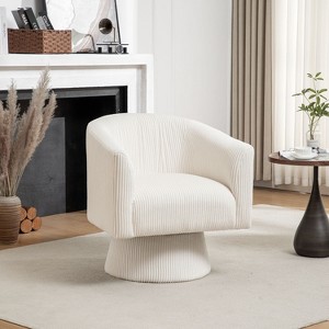 SEYNAR Mid Century Modern Velvet 360 Degree Swivel Accent Chair - 1 of 4