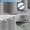 2 - in - 1 Waterproof Long Fabric Shower Curtain or Liner Linen Textured 84 Inch Breathable TPU Washable - 3 of 4