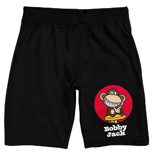 Bobby Jack Monkey Logo Men's Black Sleep Pajama Shorts - 1 of 3