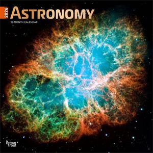 BrownTrout Astronomy 2026 12"x24" Hanging Square Wall Calendar Plastic-Free - 1 of 4