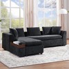 Whisen 93.7" L-Shaped Upholstered Sectional with Wood Storage - 2 of 4