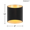 Possini Euro Design Everard 10" High Modern Outdoor Wall Light Fixture Mount Porch House Exterior Outside LED Bulb Weatherproof Matte Black Front Door - 4 of 4