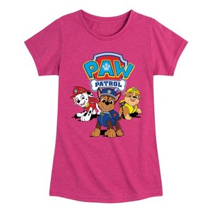 - Paw Patrol - Rubble Marshall Chase with Logo Fitted Short Sleeve Graphic T-Shirt - 1 of 4