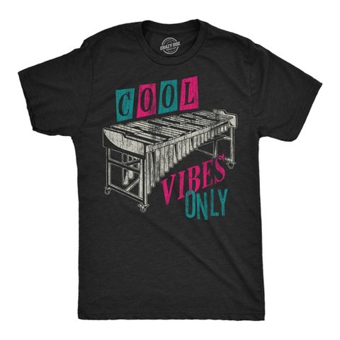 Мужские футболки Crazy Dog T-Shirts, Inc. Mens Funny T Shirts Cool Vibes Only Sarcastic Music Graphic Tee for Men - Crazy Dog Men's T Shirt For Music Lovers Black XL