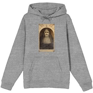 The Nun Scary Demon Face Woman Adult Long Sleeve Hoodie - 1 of 2