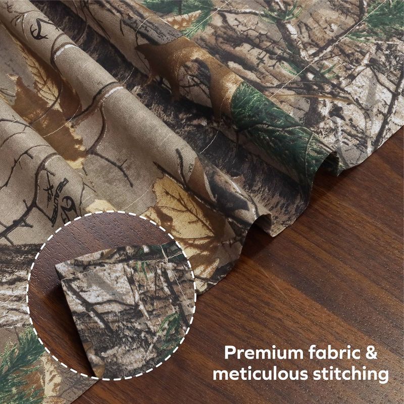 Realtree Xtra Farmhouse Valance - Enhance Your Kitchen Camo Curtains, Windows, Bedroom or Living Room Decor with Rustic Hunting Camouflage Valance, 4 of 7