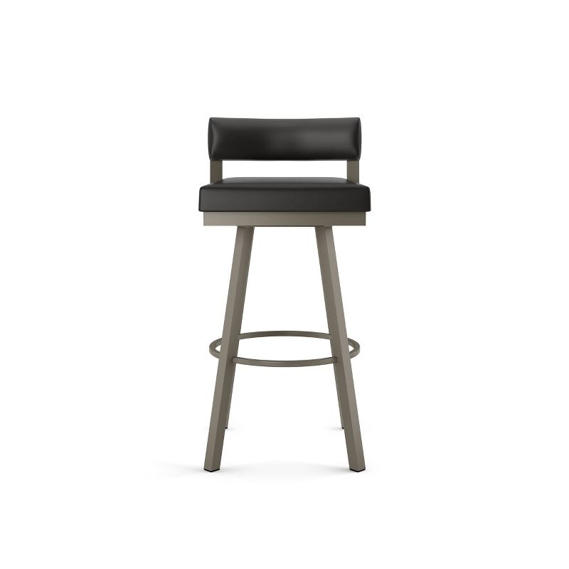 Amisco Travis Upholstered Counter Height Barstool Black/Gray, 4 of 8
