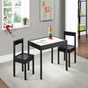Lirago 3-Piece Kids Table and Chairs Set Children Activity Table Toddler Furniture Set Dry Erase Table with Two Chairs Black - 2 of 4