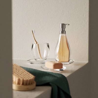 Clear Acrylic Toothbrush Holder with Oval Compartments
