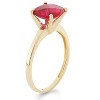 Designs By Gioelli 10K Yellow Gold Cushion Gemstone Solitaire Ring - 2 of 3