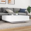vidaXL Modern Coffee Table with Vibrant LED Lights, Stylish Home Furniture in White - 3 of 4