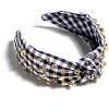 Shiraleah Embellished Gingham Knotted Headband - 3 of 4