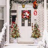 3FT Pre-Lit Artificial Christmas Tree Tabletop with 78 Warm White Lights, Flocked Potted Christmas Tree, Battery Operated, for Front Door, Porch - 2 of 4