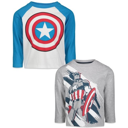 Captain america long sleeve t clearance shirt