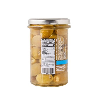 DeLallo Blue Cheese Stuffed Green Greek Olives in Jar (6-Pack)