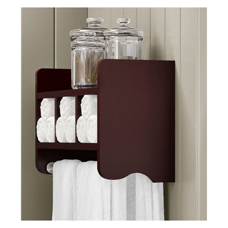 Bath Storage Shelf with Towel Rod 25" - Alaterre Furniture, 3 of 5