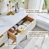 SinCiDo Modern Fluted Drawer Dresser, Gold Accents, Wood TV Stand & Storage Dressers Organizer for Bedroom, Living Room - 2 of 4