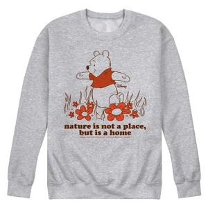 Men's - Winnie the Pooh - Nature Not A Place But Home Graphic Fleece Sweatshirt - 1 of 4