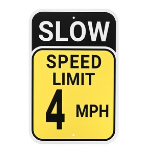 Unique Bargains Aluminum Weather Resistant Waterproof Rust Free Traffic Signs 1 Pc - 1 of 4