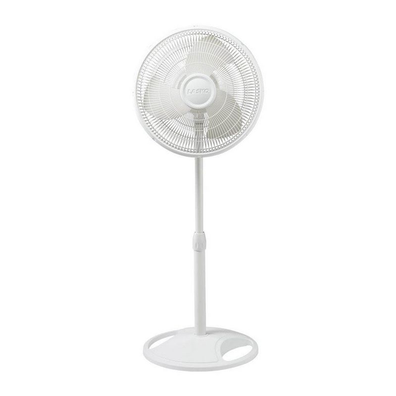 Lasko 16 Inch Oscillating Adjustable Tilting Pedestal Stand Fan, White (2 Pack), 2 of 7