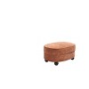 Oval Storage Ottoman with Removable Tray, Multifunctional Chenille Upholstered Storage Coffee Table - ModernLuxe - 4 of 4