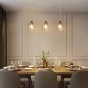 LNC Dolohovstrout 3-Lights 28.5" Modern Linear Kitchen Island Pendant Lightss, Polished Gold with Textured Glass - 4 of 4