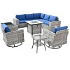 XIZZI 10 Pieces Wicker Furniture Set, Sectional Sofa Set with Wide Armrest and Deep Seat, Rattan Modular Conversation Set for Backyard Garden - 2 of 4