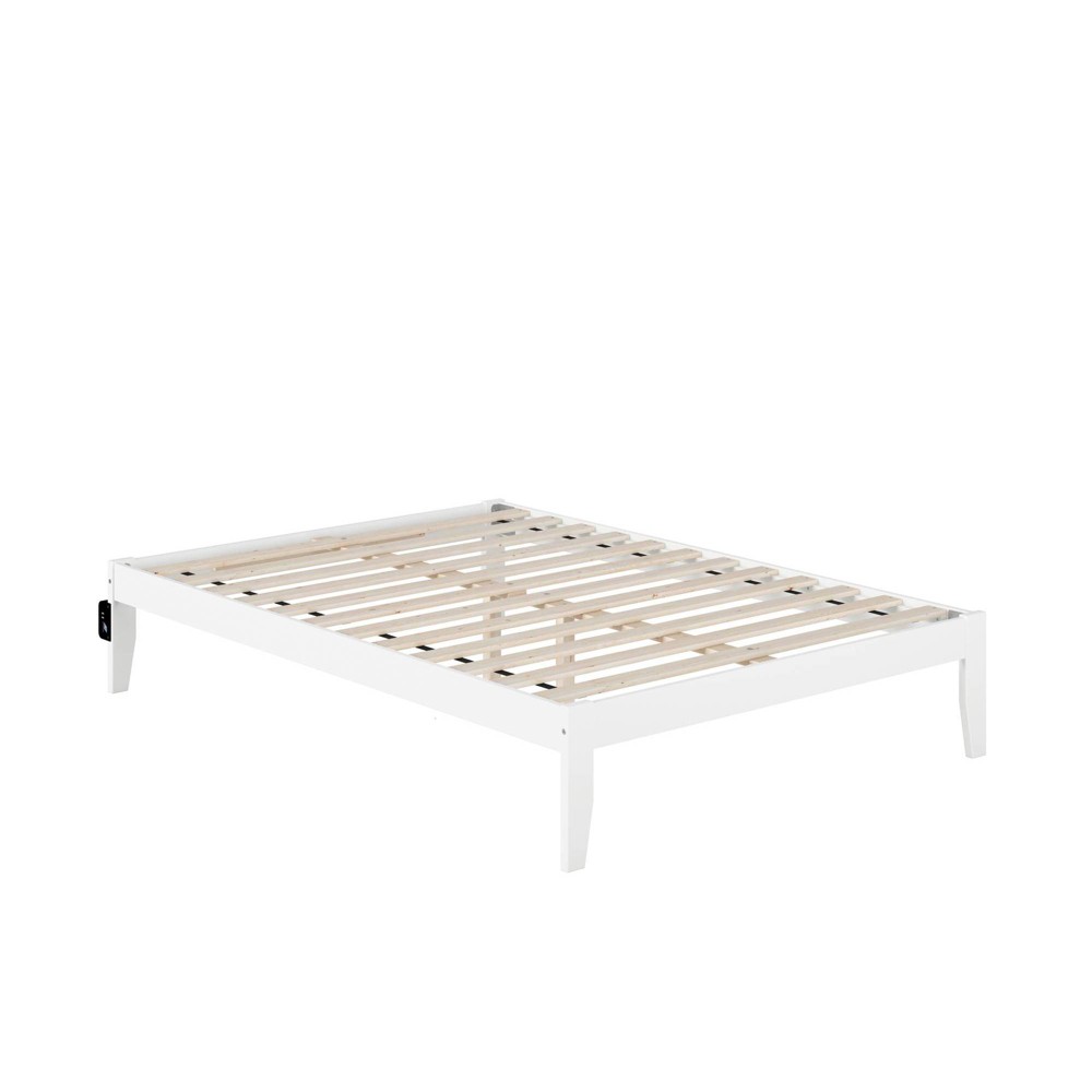 Photos - Bed Frame AFI Full Colorado Bed with USB Turbo Charger White  