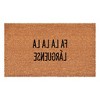 HomeRoots 17" X 29" Brown And Black Christmas Outdoor Coir Door Mat - 4 of 4