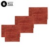 Lavish Home 6PC Cotton Bathroom Mat Set, Brick - 3 of 4