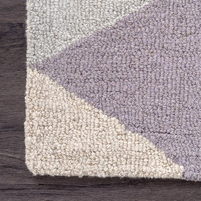 Handmade Geometric Green Wool 3' x 5' Area Rug