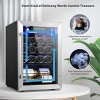 Ca'Lefort Wine Cooler Refrigerator, 20 Bottle Mini Wine Fridge Freestanding Wine Cellar with Glass Door - 3 of 4