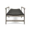 Okak Outdoor Lounge Chair with Wicker Woven Seat and Backrest, Outdoor Recliner with Adjustable Design, Patio Accent Chair for Pool, Backyard, Gray - 3 of 4