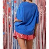 Women's Star Sequin Embroidery Tee - Peach Love - 3 of 3