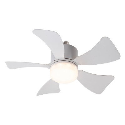 C Cattleya 16" White Dimmable LED Socket Ceiling Fan with Remote