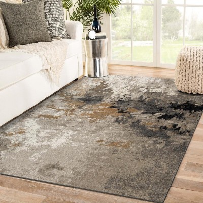 Luxe Weavers Arman Abstract Ivory Area Rug