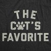 Womens Funny T Shirts The Cats Favorite Sarcastic Kitten Lovers Graphic Novelty Tee for Ladies - Crazy Dog Women's T Shirt - 2 of 4